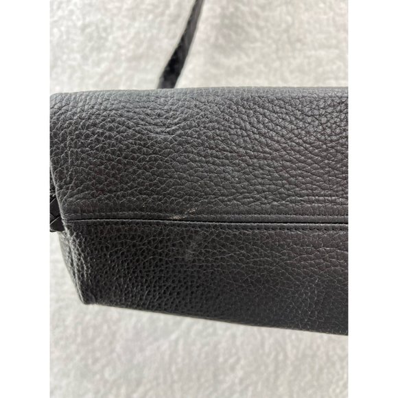 Brighton Womens Shoulder Bag Black Leather Magnetic Basket Weave S - Picture 12 of 12